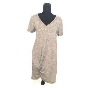 Gray Knot Front Dress